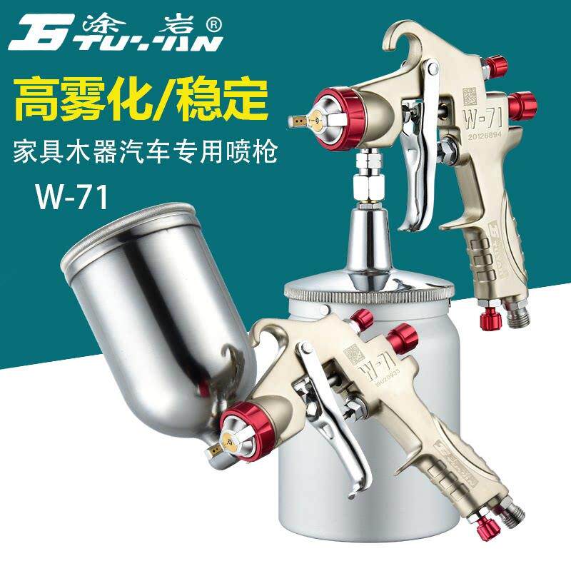 涂岩车W-71喷漆枪喷送式汽涂岩W-71家俱高雾化面漆喷枪W-77气压动