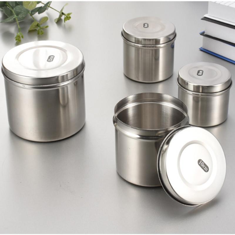 304不锈钢酒精消毒罐子医院药膏杯纱布棉花缸油膏纹绣浸泡 桶带盖