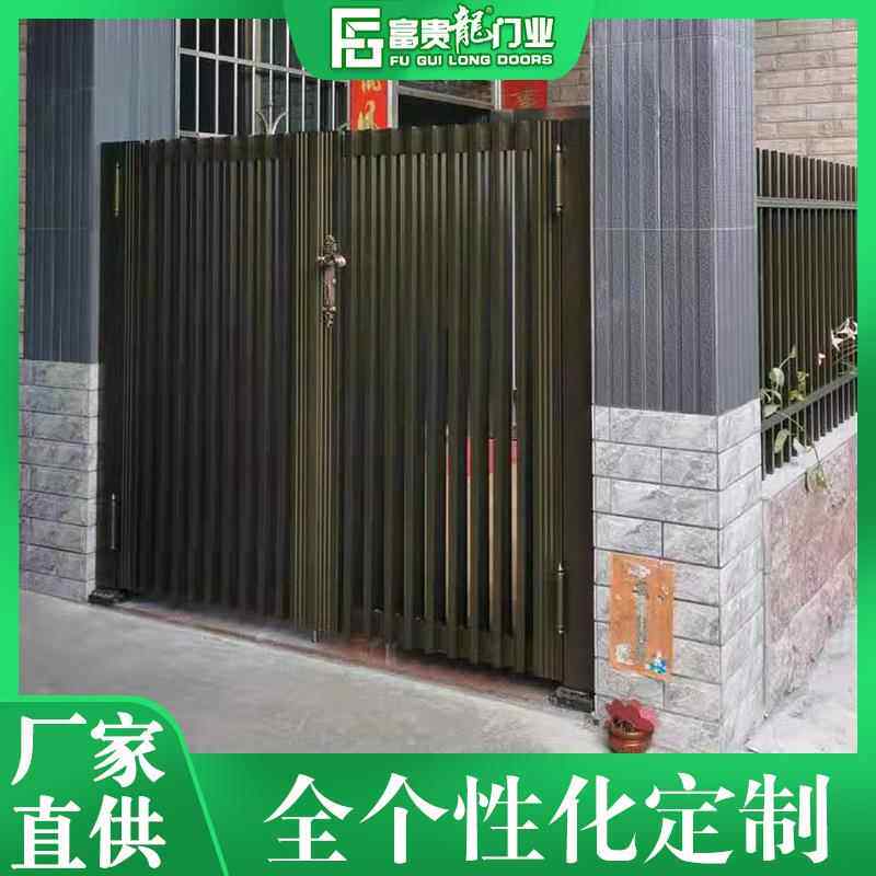 铝艺别墅大门铝艺 乡村小区家用农村庭院平移 电动门双开自动门