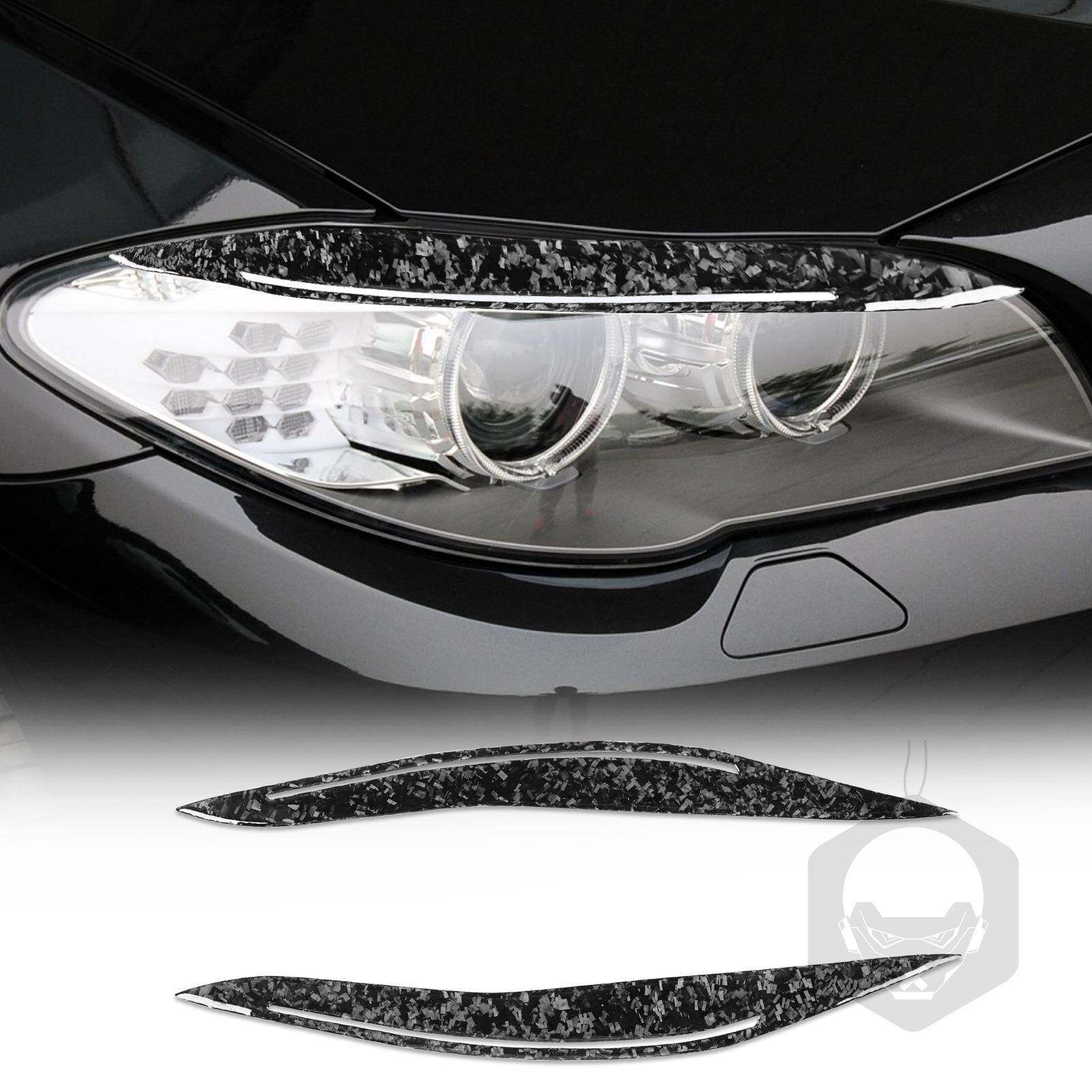 适用于宝马5系F10 14-16款锻造纹前睑大灯灯眉贴汽车外饰改