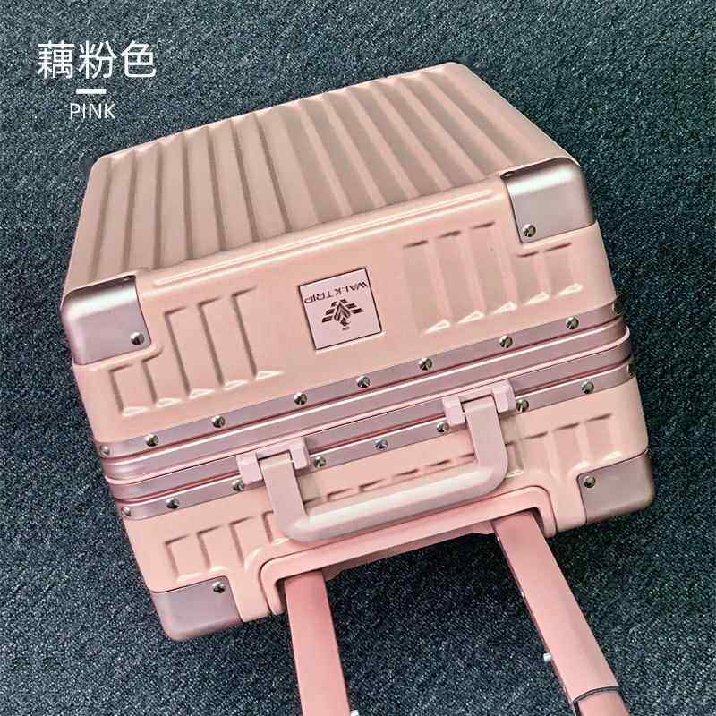 正品玖行索行李箱ins网铝红新款杆26寸女框万向轮拉密码旅箱子24/