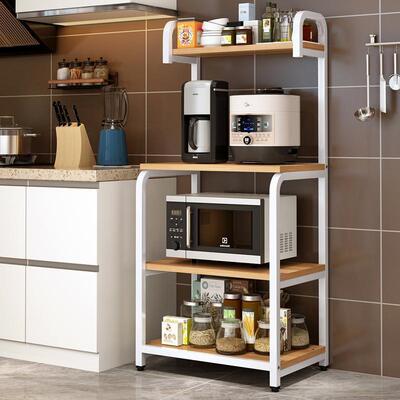 厨橱房置物用架烤箱架柜微波炉架子调料架落地多架层HAL家储物收