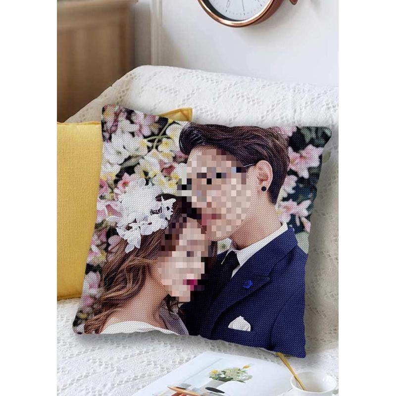 十字绣抱枕可订2024新款diy刺绣枕套靠垫简单线绣照片自己绣新品