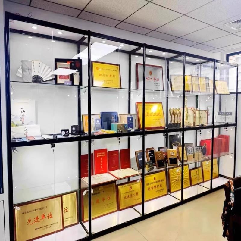 荣誉证书奖杯奖牌展柜办公室礼品展示柜产品展示架样品展示柜玻璃