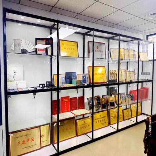 荣誉证书奖杯奖牌展柜办公室礼品展示柜产品展示架样品展示柜玻璃