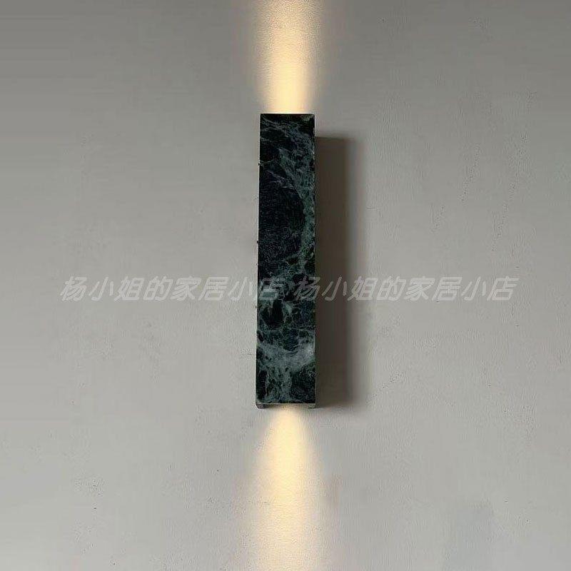 北欧轻奢大花绿大理石壁灯客厅背景墙灯设计师款卧室装饰壁灯