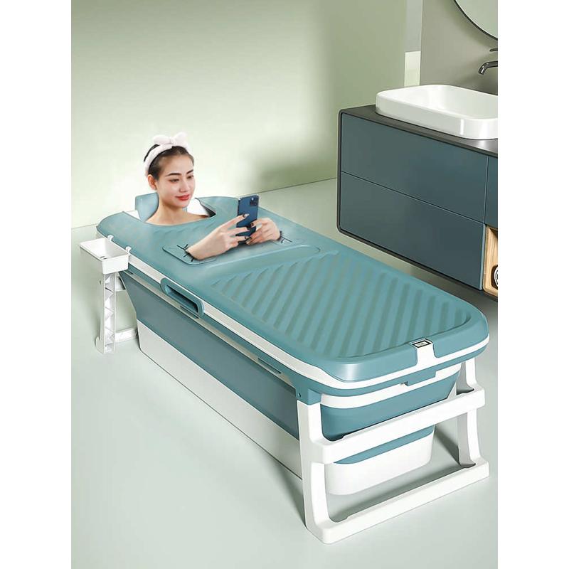 热卖浴桶泡澡双层儿童成人桶洗澡游泳折叠桶大人浴盆超大浴缸加厚