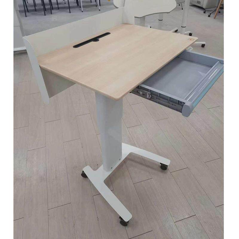 升降讲台色动咨询台前台接待白带轮台带抽251屉主活持台演讲台演