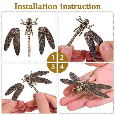 Dragonfly Ornaments Home Decoration Pure Copper Toys Garden