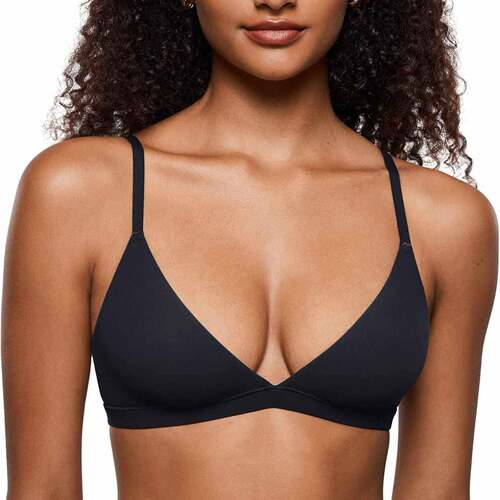 Women Inbarely Triangle Bralette Plunge Unlined Seamless Bra
