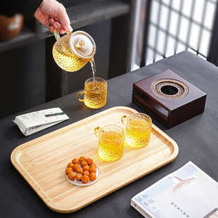 温茶炉胡桃木餐厅酒店家用中式 蜡烛加热保温茶底座竹茶台茶具配件