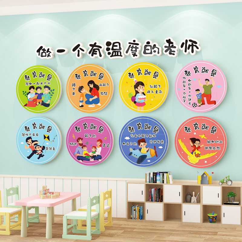 幼儿园教育是什么环创主题墙成品托管班文化墙贴教室布置墙面装饰