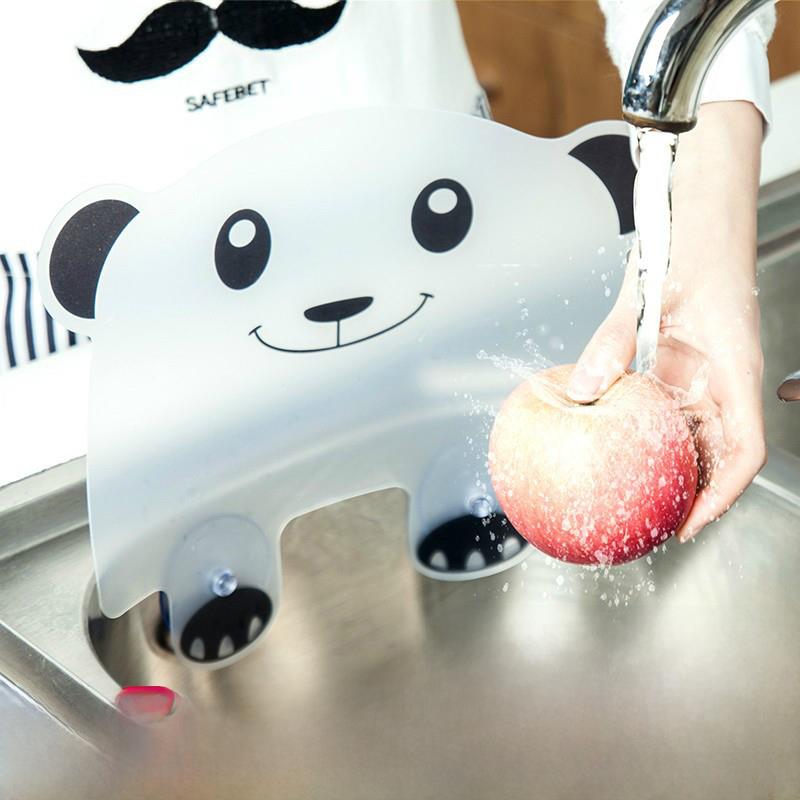 防水条挡板水盆吸壁厨房水槽隔水水盆洗手台水池挡水板吸盘式洗池