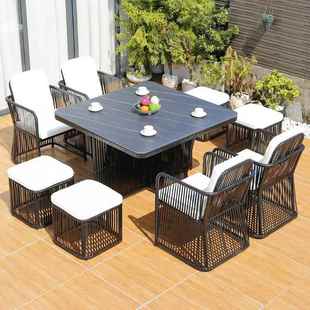 外庭院桌椅室阳台休闲露天D 5126露台户花园院子外餐摆藤椅外民宿