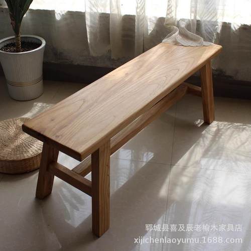 凳子老榆木长条凳原木风化复古矮凳成人门口换鞋凳餐椅民俗风实木