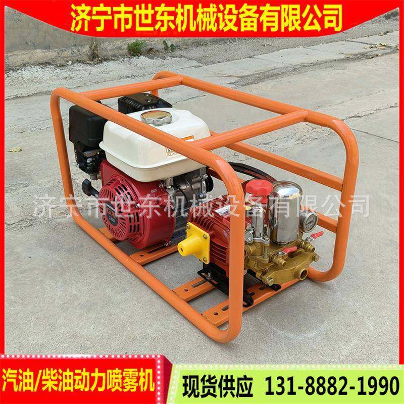 世东汽油担架式高压打药机 3WH-26型柱塞泵打药机 农林动力喷雾机