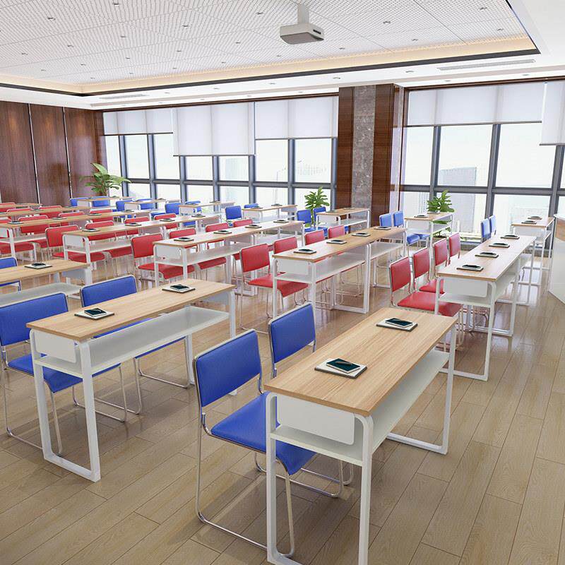 教育培训桌椅组合简易辅导长条桌双层课桌椅会议桌双人学习桌美甲