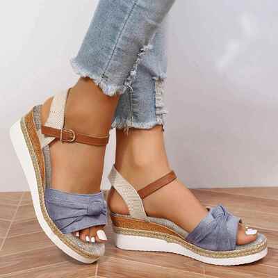 Espadrilles Wedge Sandals for Women Summer Peep Toe Non Slip