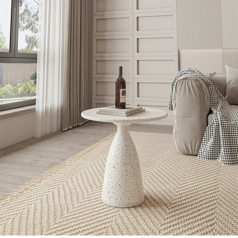 日式轻奢侘寂风角几阳台小桌子奶油风边几沙发边客厅家用小茶几