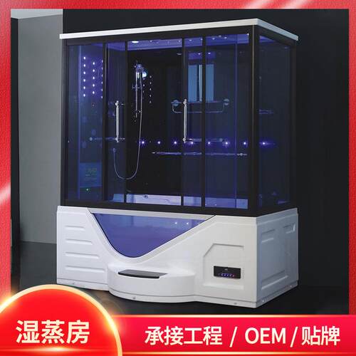 厂家供应亚克力湿蒸冲浪按摩恒温泡澡蒸汽淋浴一体式房体浴室