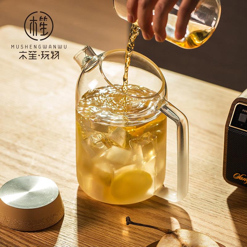笙G1821玩物冰水家用耐高温玻璃装水壶套冷水壶壶大容木量冷水壶