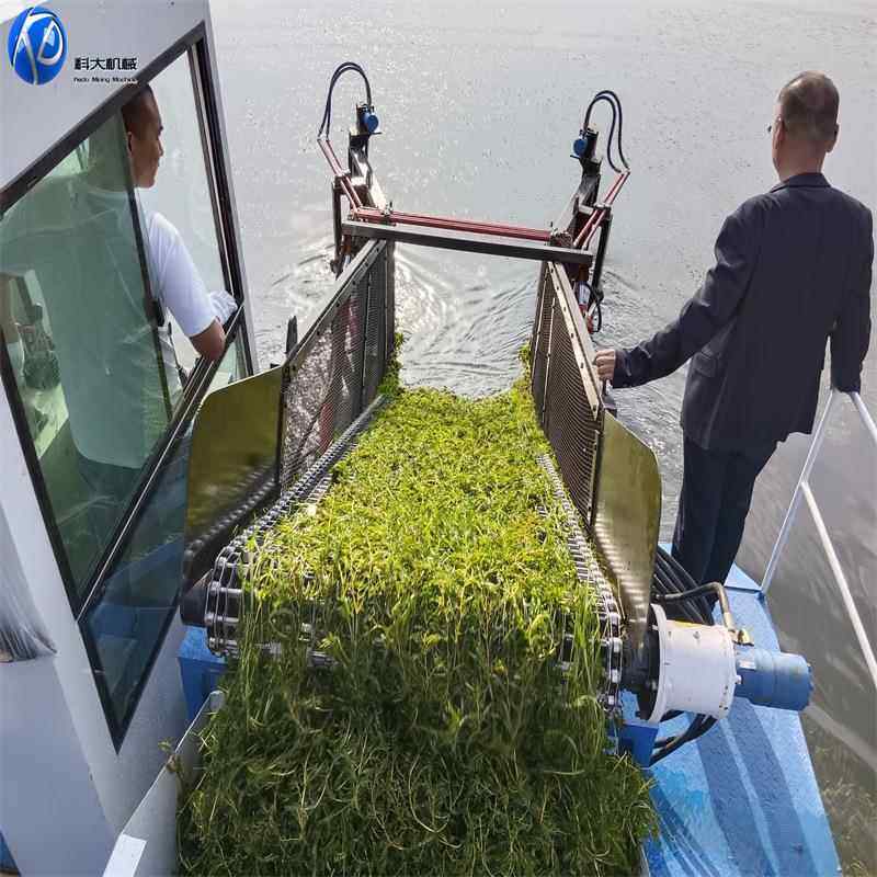 漂小水草收KD-100-1打集船 大型水库河型道水上清船 垃圾捞保洁船