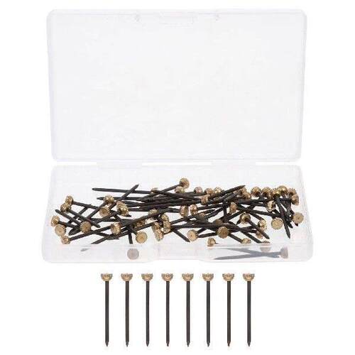60pcs Black Steel Nails Picture Hanging Wall Hooks Photo
