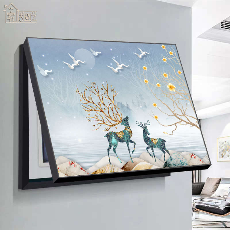 新款电表箱装饰画多媒体弱电箱遮挡挂画电闸配电箱网线盒简约壁画