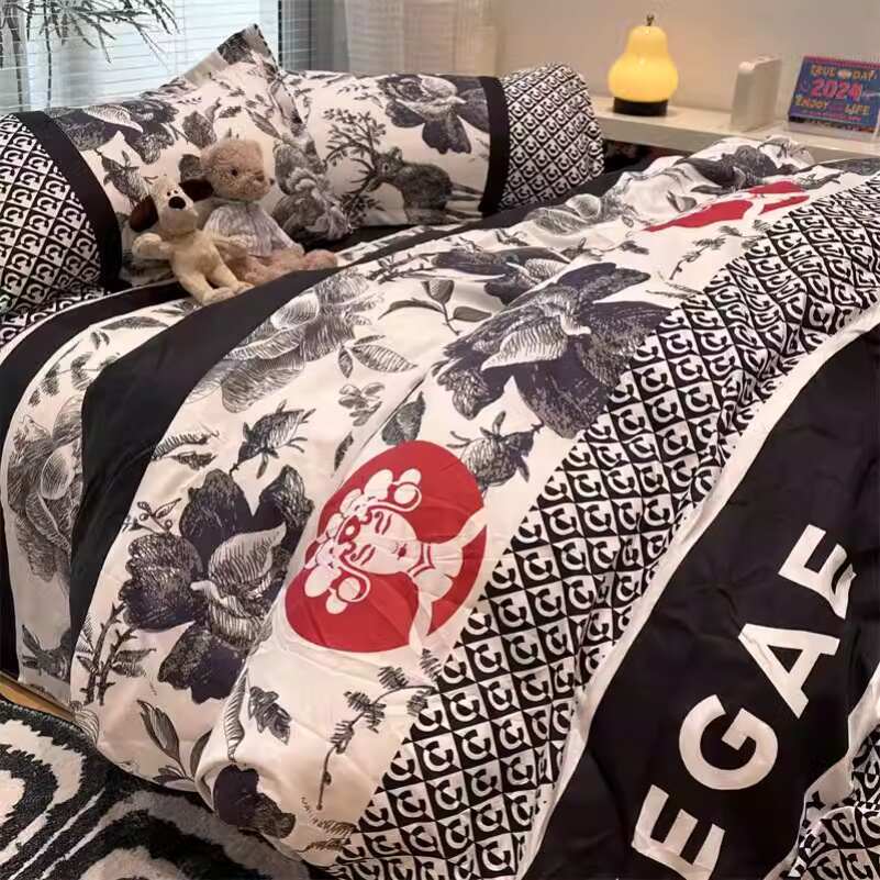 姬j6da不缩水床上用品四奢茶学生宿舍棉被霸王轻件套三套水洗床单