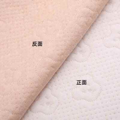 无光类彩棉提花空气a层面料婴棉儿荧针织夹布料JY3003三层保暖有