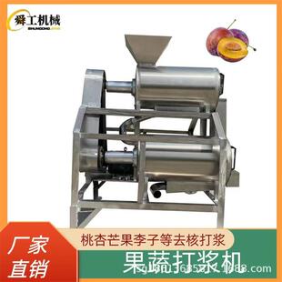 双道打浆设备 枇杷芒果大型果浆机 全自动304水果去核打浆机