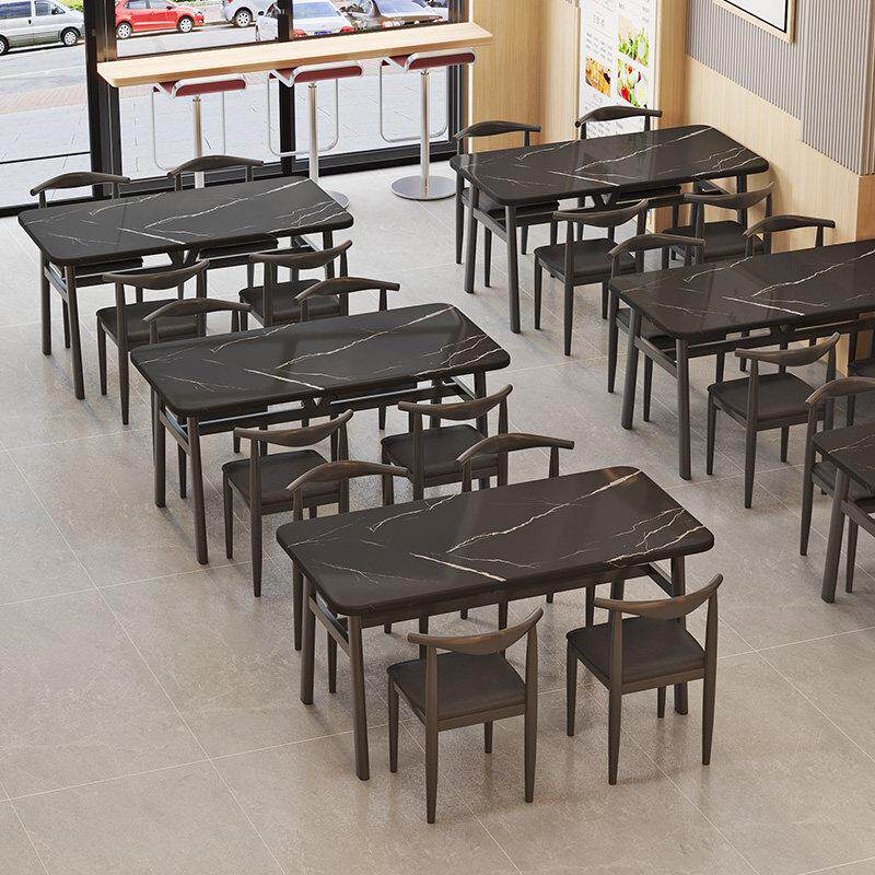 面馆烧烤小吃早餐快餐米线粉店专用桌子餐饮商用饭厅饭店桌椅组合