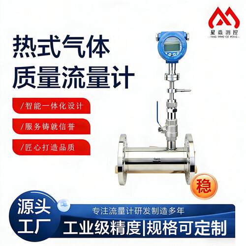 精度智能热式气体质量流量计压缩空气法兰式微小大流量流量计