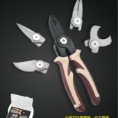 跨境爆款 钢丝老虎钳剥线组套工具 五合一多功能可换头钳子套装