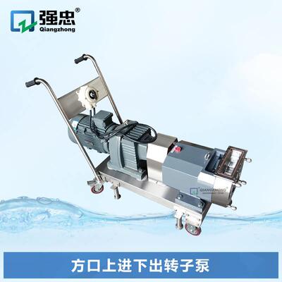 防腐蚀移动式卫生型转子泵洁净泵粘度流体食品输送泵蝶形卫生泵