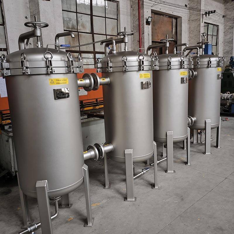 不锈钢多袋式过滤器大流量袋式过滤机可定多个滤袋串联并联