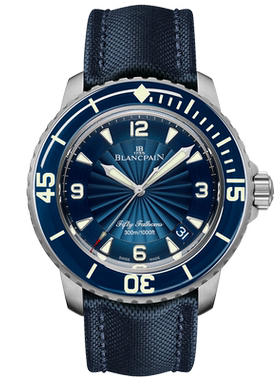 全套盒证[9.8新]宝珀五十噚系列自动机械手表男5015D-1140-52B