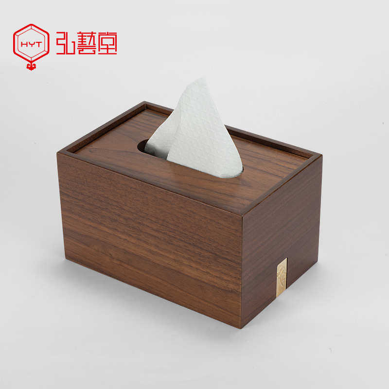 实木北美黑胡桃抽纸巾厕纸磁吸中式上下盖纸工艺品餐巾抽盒批发,家居饰品,木雕,淘宝优惠券,粉丝福利购,淘宝优惠卷