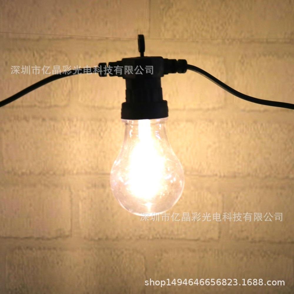 LED灯丝灯圣诞婚礼装饰灯户外灯派对防水灯泡低压热销彩灯串星星
