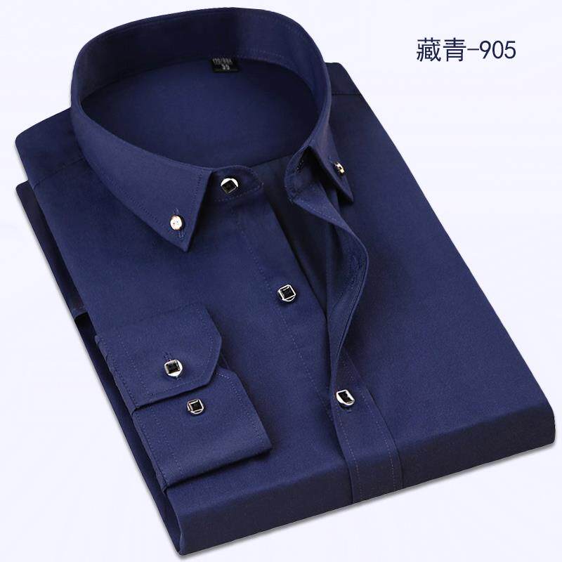 正品夏季烫商务男士半袖衣职业结婚伴郎免熨工作服钻扣大尺衬袖码