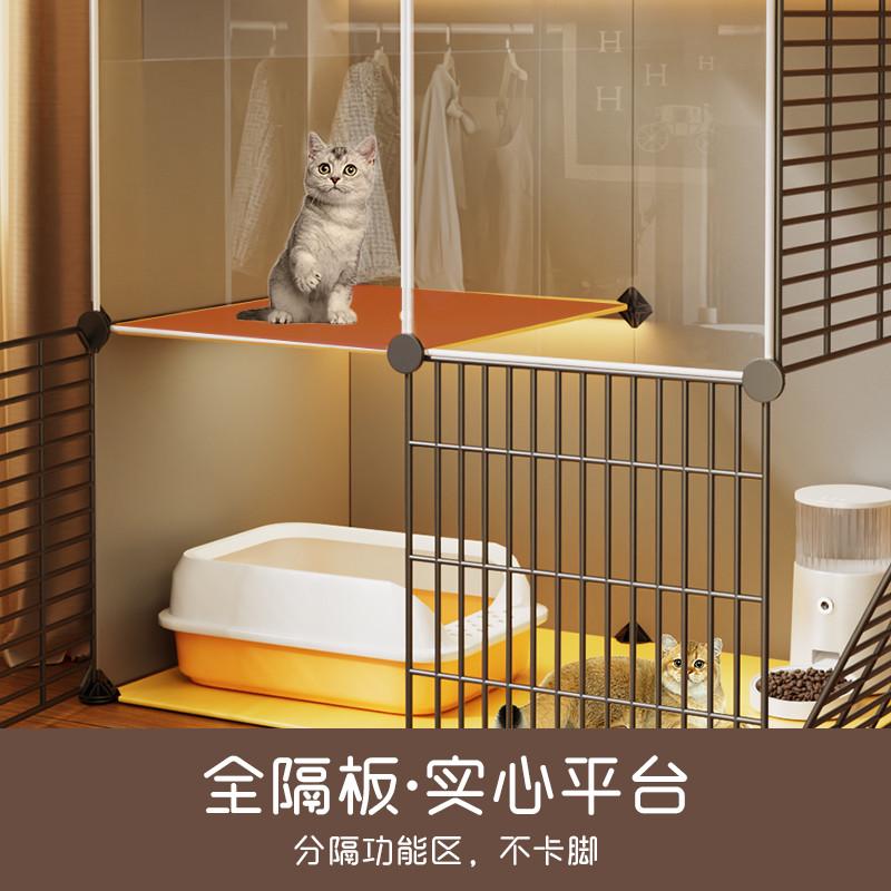 灰色主透猫笼子家用小户型猫咪别墅猫舍猫屋猫窝猫砂盆猫爬架家用