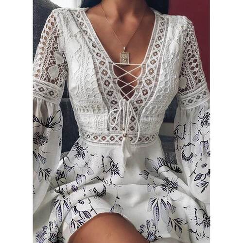 Flying sleeves, long sleeves, collar straps, hollow out