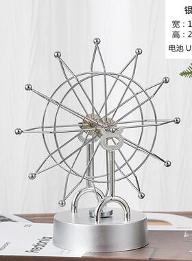 新款轻奢金色铁磁艺摩天轮电性摆永动仪家房居书办公室摆件生日摇