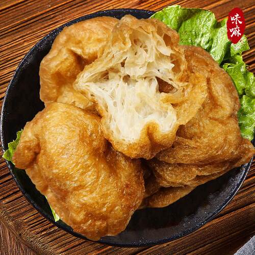 新货天津风味油炸面筋独面筋涮火锅麻辣烫食材糖醋打卤半成品真空