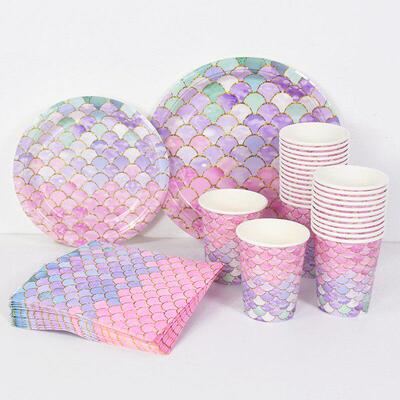 Girl Kids Mermaid Birthday Decoration Supplies Under the sea