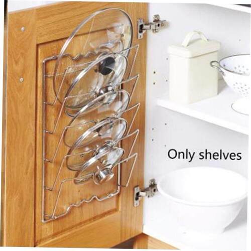 Stainless Steel Pot Lid Plates KitchenStorage rack锅盖收纳层