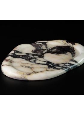 现代轻奢大理石曲面宝格丽托盘摆件样板间酒店民宿装饰品洗手台工