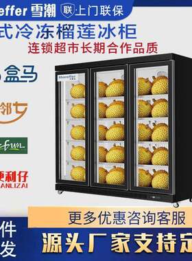 猫山王榴莲冰柜火锅食材冰箱超市陈列冰柜风冷商用立式冷冻展示柜