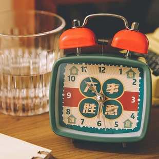 复古老式闹钟学生起床大音量叫醒时钟台式其他金属电波钟
