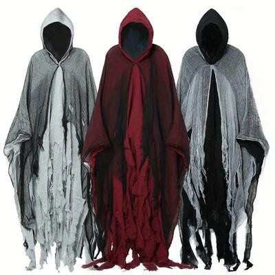Skeleton Mask Cape, Zombie Costume Prop